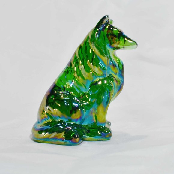 Mosser Glass Collie dog Hunter green carnival - Picture 2 of 3